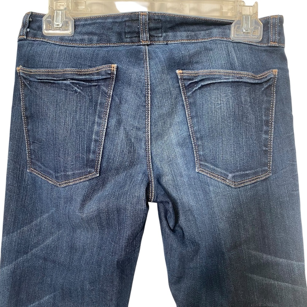 Current Elliot Dark Wash Blue Jeans Cropped Zipped Legging Jegging 27 low rise - Picture 6 of 7